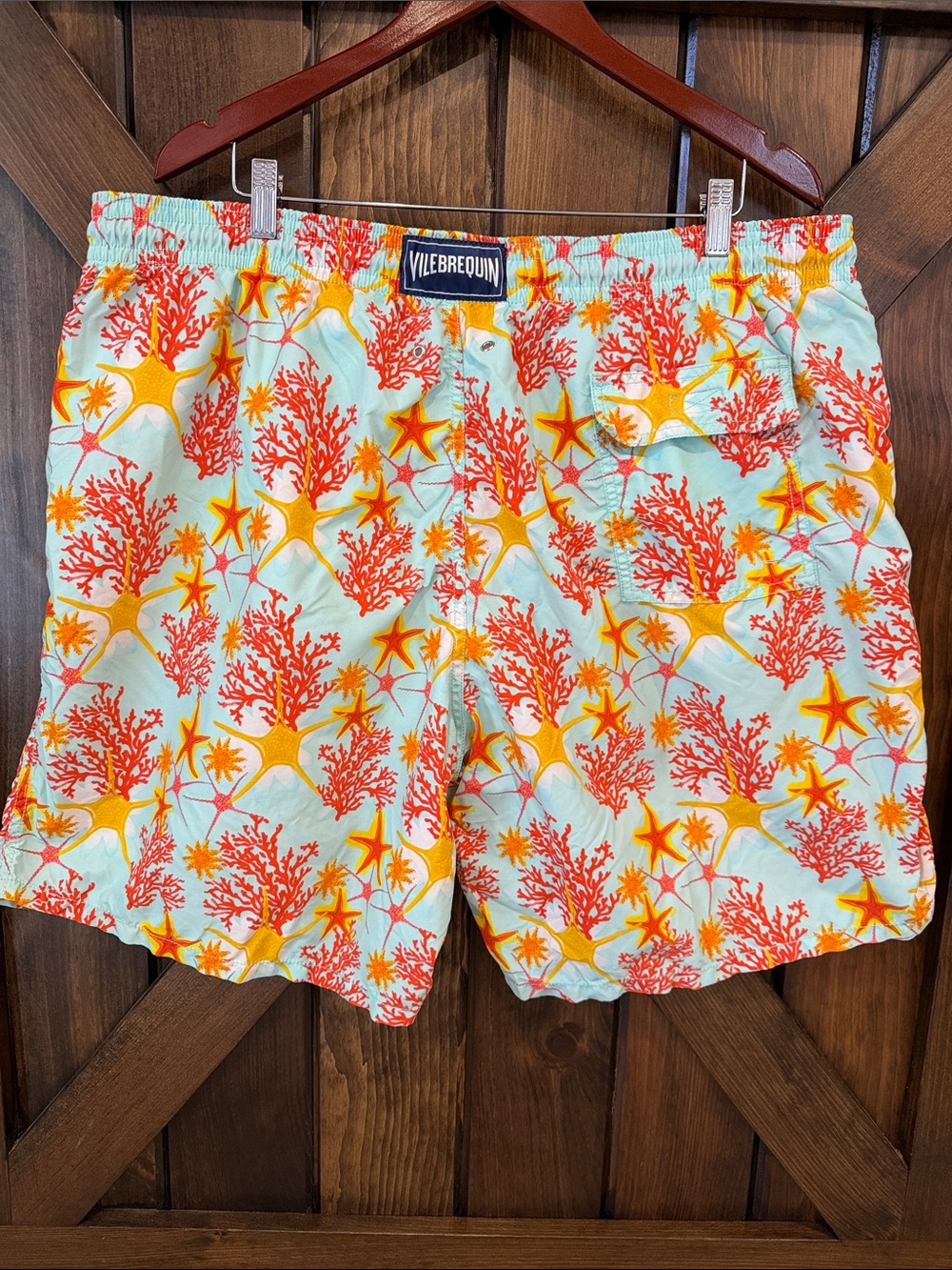 Vilebrequin Men’s Moorea Starlettes & Coraux Swim Shorts, size 5XL